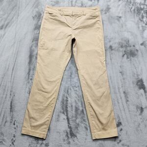 Old Navy Pants Womens‎ 8 Tan Pixie Chino Mid Rise Stretch Cotton Preppy Office
